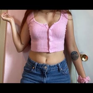 Pink crop top